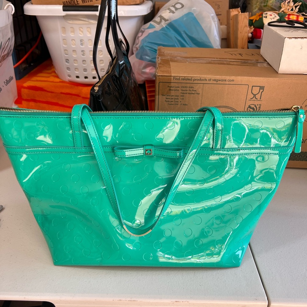 Kate Spade Teal Patent Tote